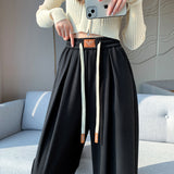 Palazzo Pants Drooping Wide-Leg Pants Female Autumn Leisure