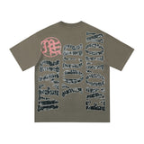 Mixed Emotion T-Shirt Alien~ Paleo Print Summer~~ Short Sleeve