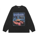 Men Long Sleeve Shirt Washed Long Sleeve Bottoming T-shirt Men and Women Ins