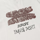 Travis Scott T-Shirt Travis Scott 24ssTOUR EUROPE Crew Neck Short Sleeve