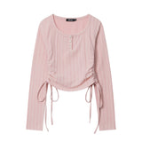 Women Long Sleeve T-Shirt Long Sleeve T-shirt Slim Fit Short Girl Autumn Casual Love