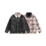 Unisex Jacket Winter Denim Two-Way Cotton Jacket for Women