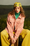 Unisex Jacket Autumn Two-Dimensional Washed Coat Women's Clothing