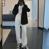 Palazzo Pants Straight Jeans Women's Spring/Summer High Waist Loose Drooping