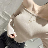Women Long Sleeve Shirt Short Autumn Long Sleeve