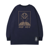 Men Long Sleeve Shirt Printed Long Sleeve T-shirt Men's and Women's Ins Loose Sweater Top