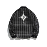 Unisex Jacket Fall Retro Plaid Pinker Women's Clothing