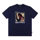 Men T Shirt Retro Personalized Printed Vibe Loose Short Sleeve T-shirt for Men and Women
