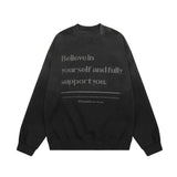 Men Hoodie Letter Print Sweatshirt Spring and Autumn Leisure Long Sleeve Men