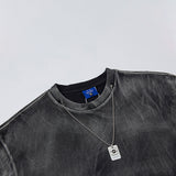 Unisex long-sleeved shirt washed and dyed