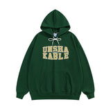 Men Hoodie Letter Embroidered Hoodie Oversize Street Trend Loose Casual Long Sleeves Pullover Hoodie