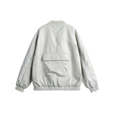 Unisex Jacket Autumn Large Pocket Zipper Leather Jacket Women's Clothing