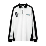 Men Hoodie Sweater Loose Men's Letter Embroidered Long Sleeve Polo Shirt