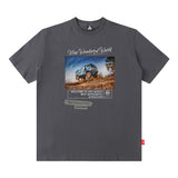 Men T Shirt West Coast T-shirt Letter Print Short-Sleeve Male Loose