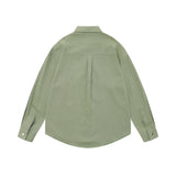 Men Long Sleeved T Shirt Spring and Autumn Solid Color Long Sleeve Shirt Men's Zipper Pocket Lapels Shirt Pure Cotton Cardigan Top
