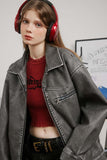 Unisex Jacket Fall Lapels Coat Leather Women's Clothing