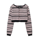 Women Sweater Girls' Short Sweater Autumn Leisure Knitted Coat