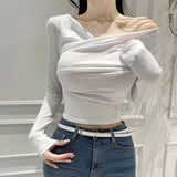 Women Long Sleeve Shirt Short Top