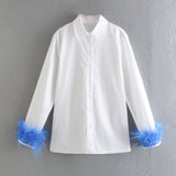 Women T-Shirt Spring Shirt Polo Collar Top