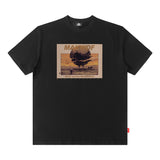 Men T Shirt Skull Graffiti Printing Short Sleeve T-shirt