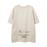 Men T Shirt Vintage Letter Print Short-Sleeve T-shirt Men and Women