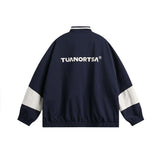 Unisex Jacket Autumn Leisure Style Splicing Coat Women's Clothing