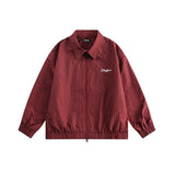 Unisex Jacket Embroidered Plaid Retro Jacket