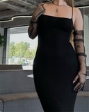 Women Sweater Dress Mid-Length Tight Knitted Dress Summer Dress