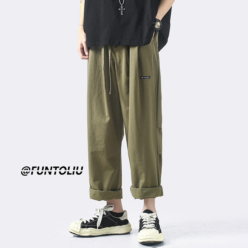 Men Sweatpants Summer Men's Overalls Simple, Loose and Versatile Casual Pants