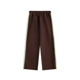 Unisex Pants Autumn Side Seam Zipper Contrast Color Trousers