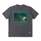 Men T Shirt Spring Summer Chinese Style Text Printed Short Sleeve T-shirt Men and Women Street