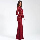 Women's Desses round Neck Printed Fishtail Dress Dress