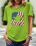 Women's Independence Day T Shirt Pattern Printed Short-Sleeved T-shirt