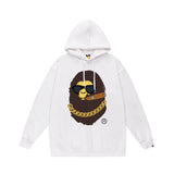Bathing Ape Hoodie Autumn/Winter Letter Print Loose Hoodie Pullover Ape Sweater
