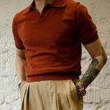 Men T Shirt Men's Summer Polo Shirt Casual Short Sleeve Knitted