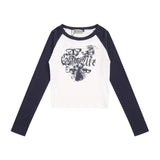 Women Long Sleeve T-shirt Multicolor Printing Long Sleeve T-shirt Women's Spring and Autumn round Neck