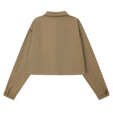 Women Long Sleeve Shirt Women's Street Tide Brand Loose Lapels Stitching Pure Cotton Shirt