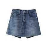 Women's Skirt Summer Korean Style Retro Denim Short Women's Skirt
