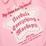 Men Hoodie Five-Pointed Star Printing Lapel Pullover Sweater Men