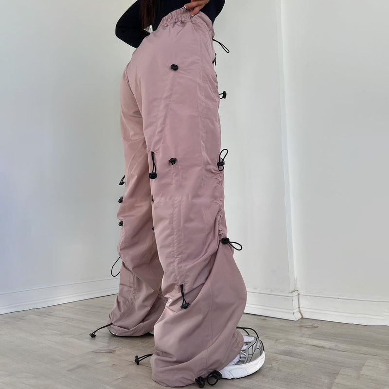 Women Cargo Pants Overalls Women's Autumn Loose Wide-Leg Pants