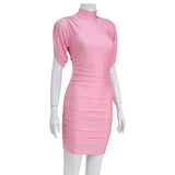 Women's Desses Women's Sexy Barbie Pink Hip-Wrapped Dress Women