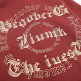 Men Fleece Lined Hoodie Letter Print Hooded Cardigan Sweater Male Loose Zipped Sports Coat