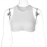Women Halter Tops Autumn Fashion Crew Neck Casual
