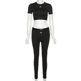 Women Co-Ord Set Women's Spring Clothing Fashion Midriff-Baring Top Tight