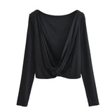 Women T-Shirt Spring and Autumn Long Sleeve Workout Clothes Loose Sports
