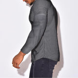 Men Shirt Autumn Cardigan Men's Shirt Striped