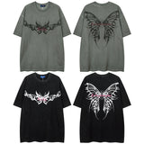 Men's T Shirt Printed Short-Sleeved T-shirt Men's and Women's Retro Hip Hop Loose