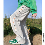 Men Sweatpants Patchwork Stripes Men Spring Loose Sports and Leisure