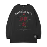 Men Long Sleeve Shirt Personality Cartoon Printed Loose Long Sleeves T-shirt Men's and Women's Tops