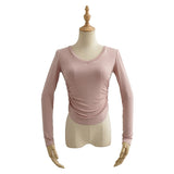 Women T-Shirt Spring and Autumn Women's Slim V-neck Long-Sleeved T-shirt